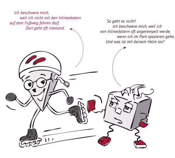 Illustration: Grundrechtefibel, LpB BW & Herder 2019 / Entwurf Poli u. Tik: Helga Ritter, Umsetzung: Tamara Dubinin.