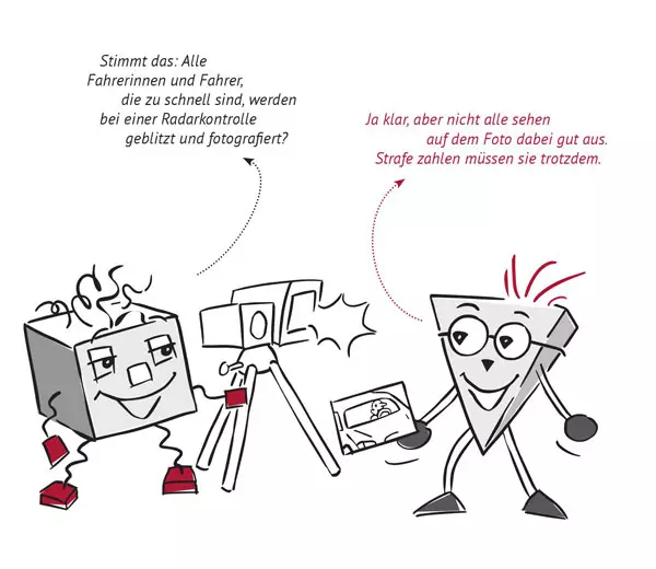 Illustration: Grundrechtefibel, LpB BW & Herder 2019 / Entwurf Poli u. Tik: Helga Ritter, Umsetzung: Tamara Dubinin.