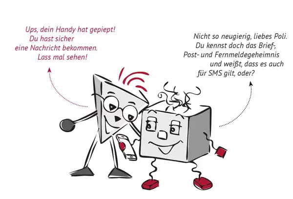 Illustration: Grundrechtefibel, LpB BW & Herder 2019 / Tamara Dubinin.