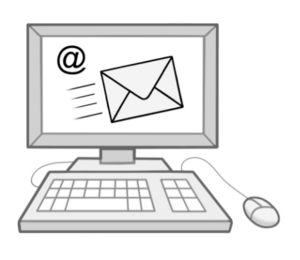 Grafik: Eine E-Mail schreiben.